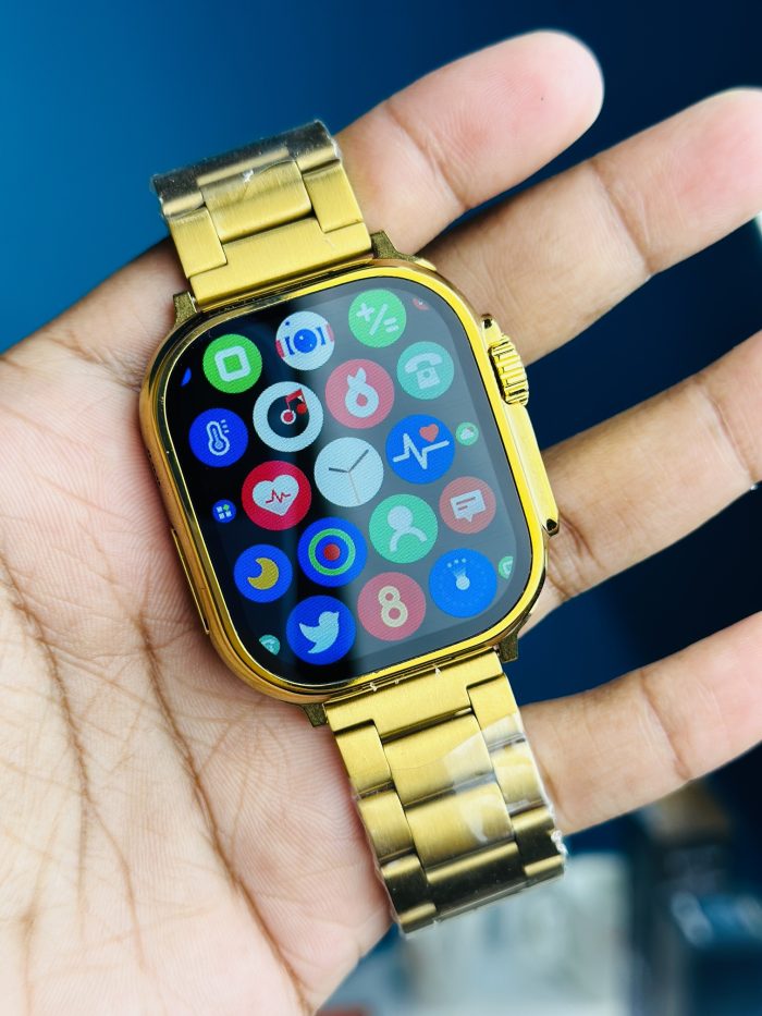 1014560 HK 9Ultra Smartwatch Golden Edition Dual Straps 12