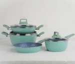 Kiam Die-Casting 7 Set Non-Stick Pan Ceramic Coated-Blue Color