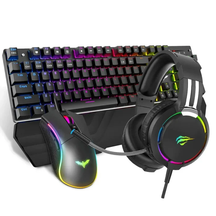 Havit KB380L Mechanical Keyboard Mouse RGB Headset Combo