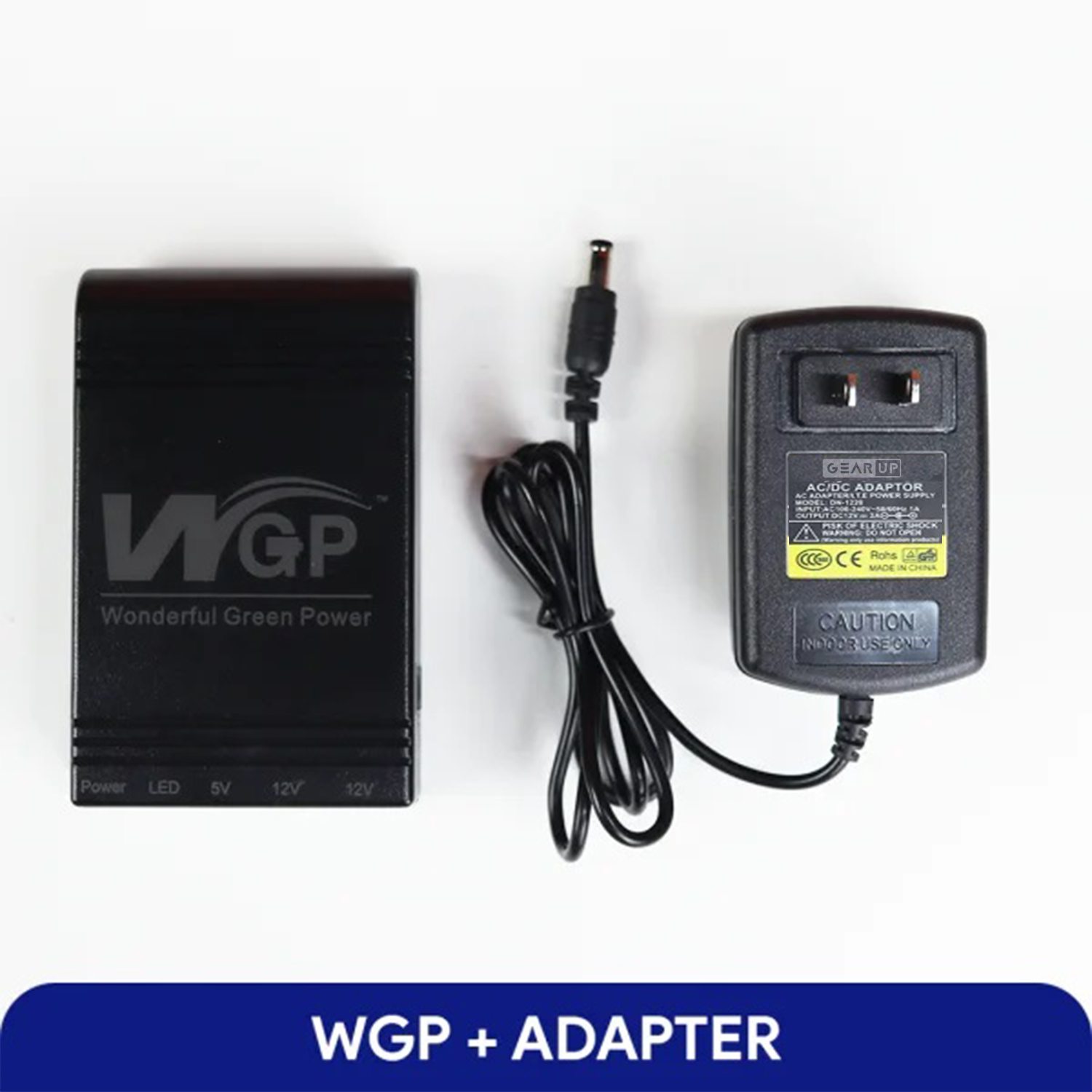 COMBO! NEW Model! WGP mini UPS 5/12/12V (10400mAh) + GearUP 12V/3A Adapter COMBO! NEW Model! WGP mini UPS 5/12/12V (10400mAh) + GearUP 12V/3A Adapter