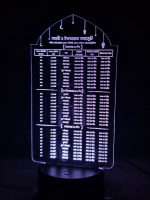 GearUP Acrylic Multicolor Night Lamp (Ramadan Calendar)- Black