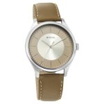 Titan Men’s Urban Edge Lustrous White Dial Leather Watch – NP1802SL07