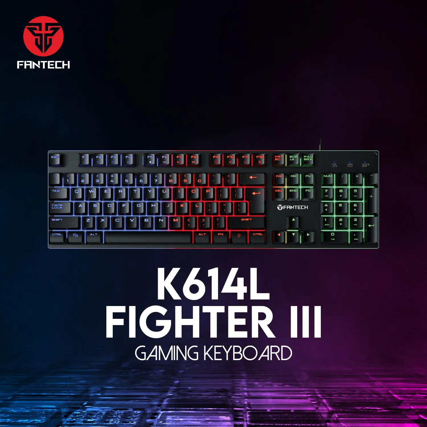 Fantech K614L Fighter III RGB Gaming Keyboard Fantech K614L Fighter III RGB Gaming Keyboard - Image 1