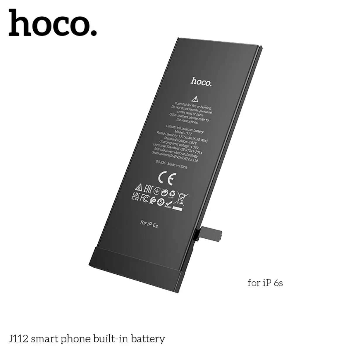 Hoco J112-ip6s Smart Li-Polymer 1715mAh Battery for iPhone 6S Hoco J112-ip6s Smart Li-Polymer 1715mAh Battery for iPhone 6S - Image 1