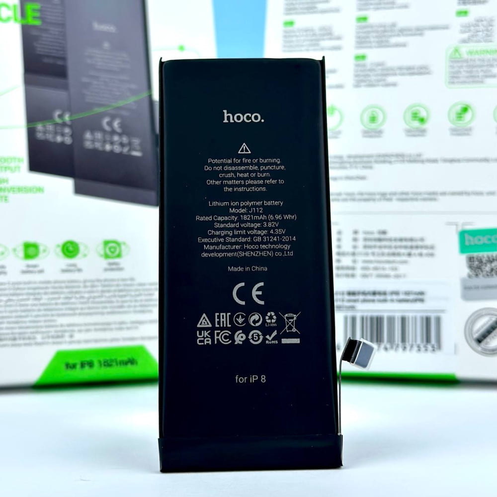 Hoco J112-ip8 Smart Li-Polymer 1821mAh Battery for iPhone 8 Hoco J112-ip8 Smart Li-Polymer 1821mAh Battery for iPhone 8 - Image 1