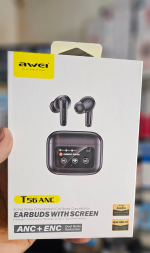 Awei T56 ANC True Wireless Earbuds – Black - Image 2