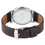 Titan Karishma Zing Quartz Analog Brown Dial Leather Strap Watch For Men (1644SL01) - Image 2